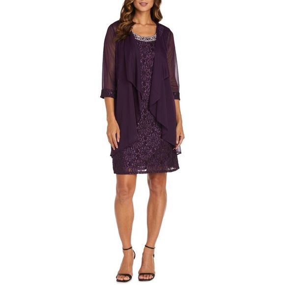 R&M Richards | Dresses | Rm Richards Womens Short Lace Mother Of The ...